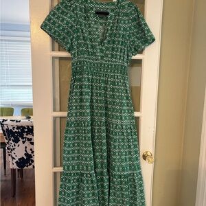 Anthropologie Green Somerset Maxi Dress